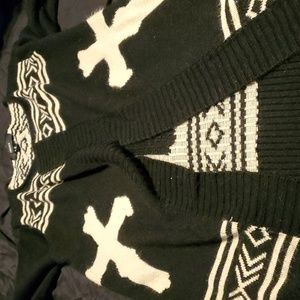 Forever 21 cross sweater cardigan